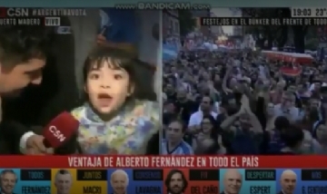 La nena viral del bunker del Frente de Todos