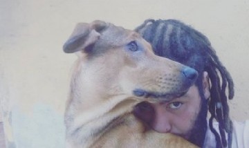 Benja y su perrito, Rosario, Santa Fe.