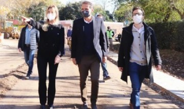 Marisa Fassi recorrió obras con Simone y Katopodis en Cañuelas