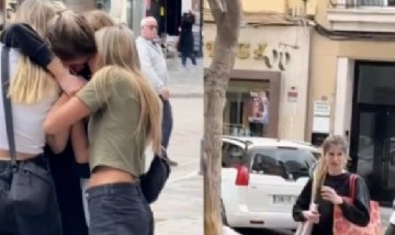 Tres argentinas viajaron a España para sorprender a una amiga y su reacción se volvió viral