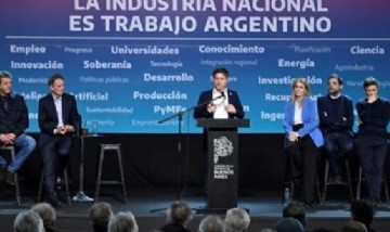 Kicillof cerró la campaña de Fuerza Patria en San Martín junto a Katopodis, Magario y Massa