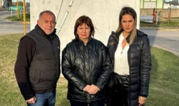 Patricia Bullrich se mostró con Juez y Losada en el límite entre Córdoba y Santa Fe