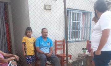Raffaellino realizó una recorrida por Solano visitando a los vecinos