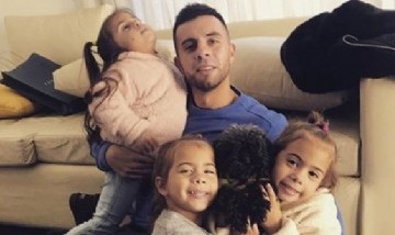 En pleno escándalo con Cinthia Fernández, Matías Defederico pasó la tarde con sus tres hijas