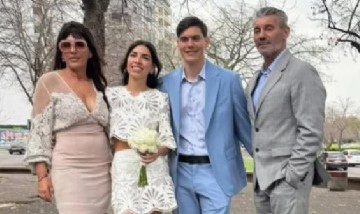 Sergio Goycochea celebró el casamiento civil de su hijo Bautista: "¡Felicidades, los amo!"