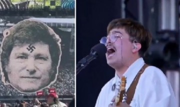 Lollapalooza Chile: una banda proyectó imágenes de Milei, Trump y otros líderes con simbología nazi