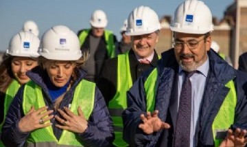 Galmarini recorrió la mega obra de Sistema Agua Sur junto al presidente de la CAF e intendentes