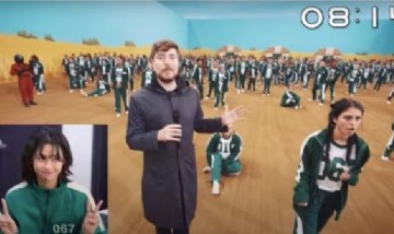 El ‘youtuber" MrBeast recreó las pruebas de ‘El juego del calamar" con 456 personas