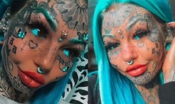 ¡Terrible! Una influencer quedó ciega por haberse tatuado los ojos de color azul