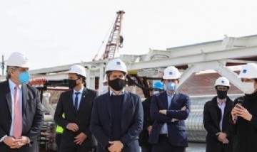 Mayra Mendoza y Alberto Fernández inauguraron la "Tunelera Eva" en la planta de AYSA
