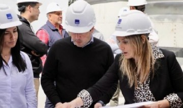 Galmarini, Nardini y Correa recorrieron las obras de la Planta depuradora en Malvinas Argentinas