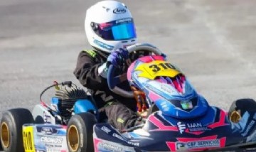 Con solo 12 años, el neuquino Vicente Aguilar se consagró bicampeón argentino de karting