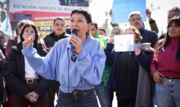 Mayra Mendoza cargó contra Milei por la paralización de la estación Héroes de Malvinas en Quilmes