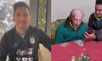 El gran gesto que tuvo Lionel Messi: sorprendió y emocionó a un abuelo de 100 años