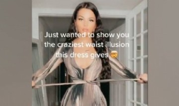 Un vestido que encoge la cintura es la nueva tendencia y causa furor en las redes