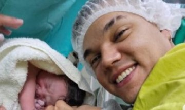 Brian Lanzelotta y Marianita César fueron papás y homenajearon a Messi