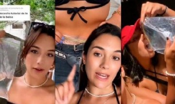 Unas jóvenes en Mar del Plata mostraron por TikTok como ingresar alcohol en un after beach