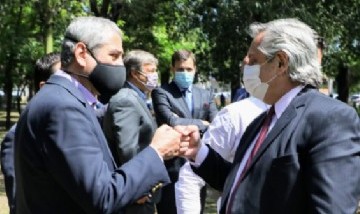 Ferraresi acompañó al presidente Alberto Fernández en la entrega de nuevos patrulleros para Lomas de Zamora