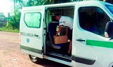 El hijo de un intendente usaba una ambulancia para delivery de fernet