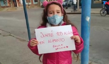 Gran gesto: Una nena de 7 años vendió su ropa para comprar alimento a los perritos de un refugio de San Luis