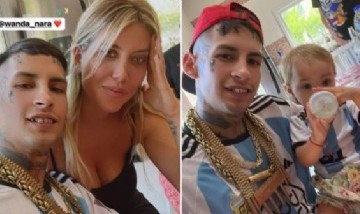 Explotó Tamara Báez: L-Gante vio el partido de Argentina con Wanda Nara y su hija Jamaica