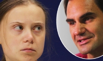 Greta Thunberg se sumó a una campaña contra Roger Federer