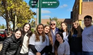 Estudiantes de Salliqueló lograron cambiar el nombre de la calle Inglaterra por el de Héroes de Malvinas