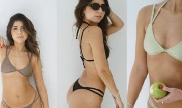 Camila Mayán presentó su línea de bikinis con precios que le ganaron a la inflación