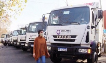 Quilmes Limpio: Mayra Mendoza presentó nuevos camiones para atender la recolección de residuos