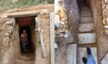 Un ídolo para los jóvenes: discutió con sus padres y construyó una cueva con internet y muebles de tierra