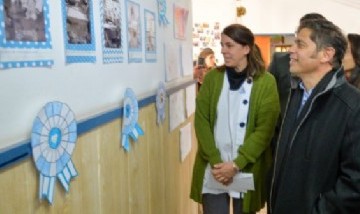 El gobernador Axel Kicillof estuvo en Baradero y Ramallo con eje en la obra pública y educación