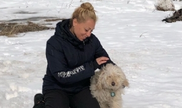 Silvia y su bebé disfrutando de la nieve en Porté-Purymorens