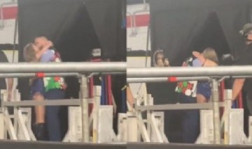 El efusivo e inesperado beso de Taylor Swift a Travis Kelce en su último concierto en Argentina