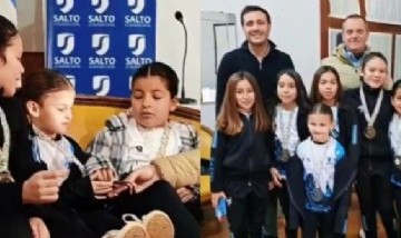 La Municipalidad de Salto recibió a las jóvenes campeonas de patín artístico