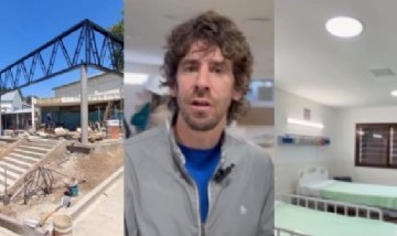 Juan Andreotti recorrió el avance de las obras en el hospital Cordero de San Fernando