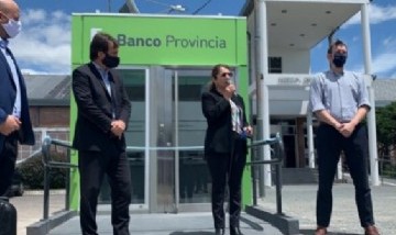 Banco Provincia: inauguraron cabina modular con cajeros en Guernica