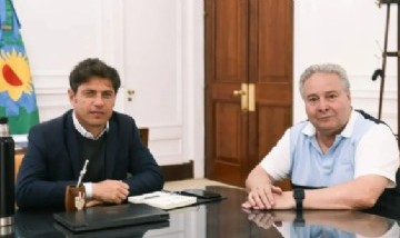El intendente de Salto Ricardo Alessandro fue recibido por Axel Kicillof en La Plata