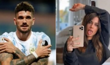 Rodrigo de Paul subió la primera foto con Tini Stoessel tras su reencuentro en Argentina