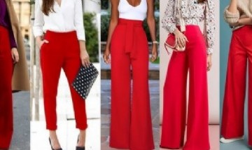 Pantalones de color rojo, una tendencia de moda para la próxima primavera
