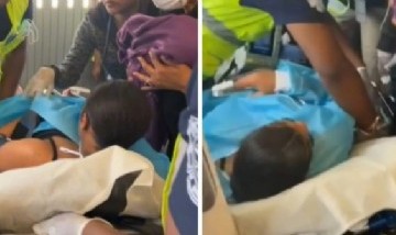 Dio a luz en pleno vuelo y sorprendió a todos con el insólito nombre que eligió para su bebé
