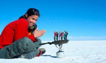 Carina y amigos en Bolivia