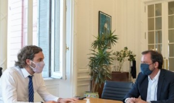 Cafiero y el intendente Ariel Sujarchuk dialogaron sobre la próxima Expo Escobar 2021