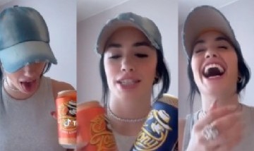 Video: La reacción de Lali Espósito al probar el mate en lata que venden en Suiza
