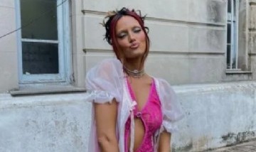 Oriana Sabatini lució un outfit polémico de body de encaje y deshabillé "de abuela"