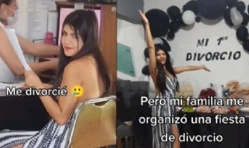 Video: Se divorció de su esposo y su familia le organizó una fiesta sorpresa