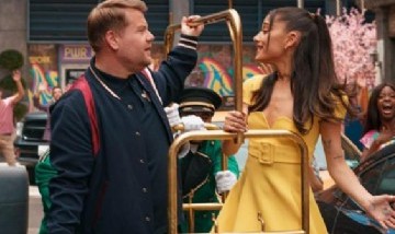 El increíble musical de Ariana Grande y James Corden para celebrar el fin de las restricciones por coronavirus
