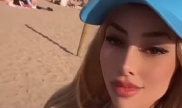 Tamara Báez compartió una foto con el conjunto que usa para dormir con L-Gante