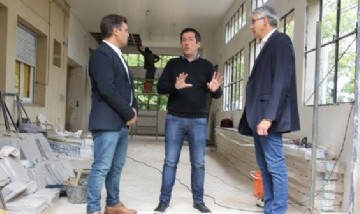 El ministro bonaerense, Leonardo Nardini, supervisó el avance de obras en San Andrés de Giles
