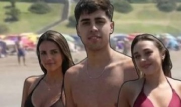 Presentó a sus dos novias en vivo en la playa y dejó a todos perplejos: "Nos vamos turnando"
