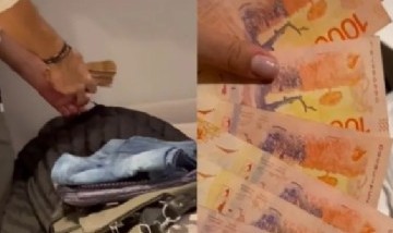 Vino de EEUU y presumió en redes la cantidad de pesos que consiguió al cambiar 40 dólares
